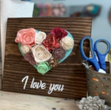 Sold Out 05/12/2023 Mothers Day Wood Flower Heart Workshop 6pm
