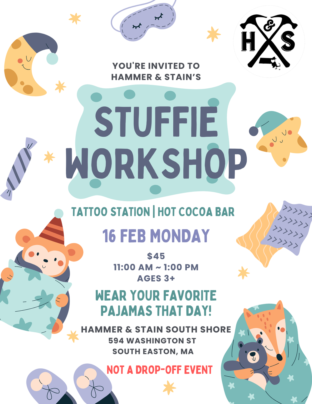 2/16/2026 11am-1pm Stuffie Workshop