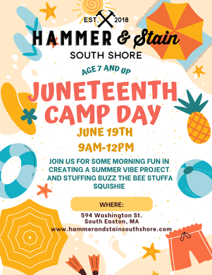 6/19/2026 Summer Vibes Juneteenth Camp Day for Kids Ages 7+ 9am-12pm