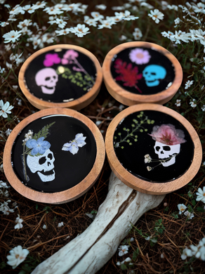 10/05/2025 1pm Spooky Wildflower Resin Coasters-Sunday Funday