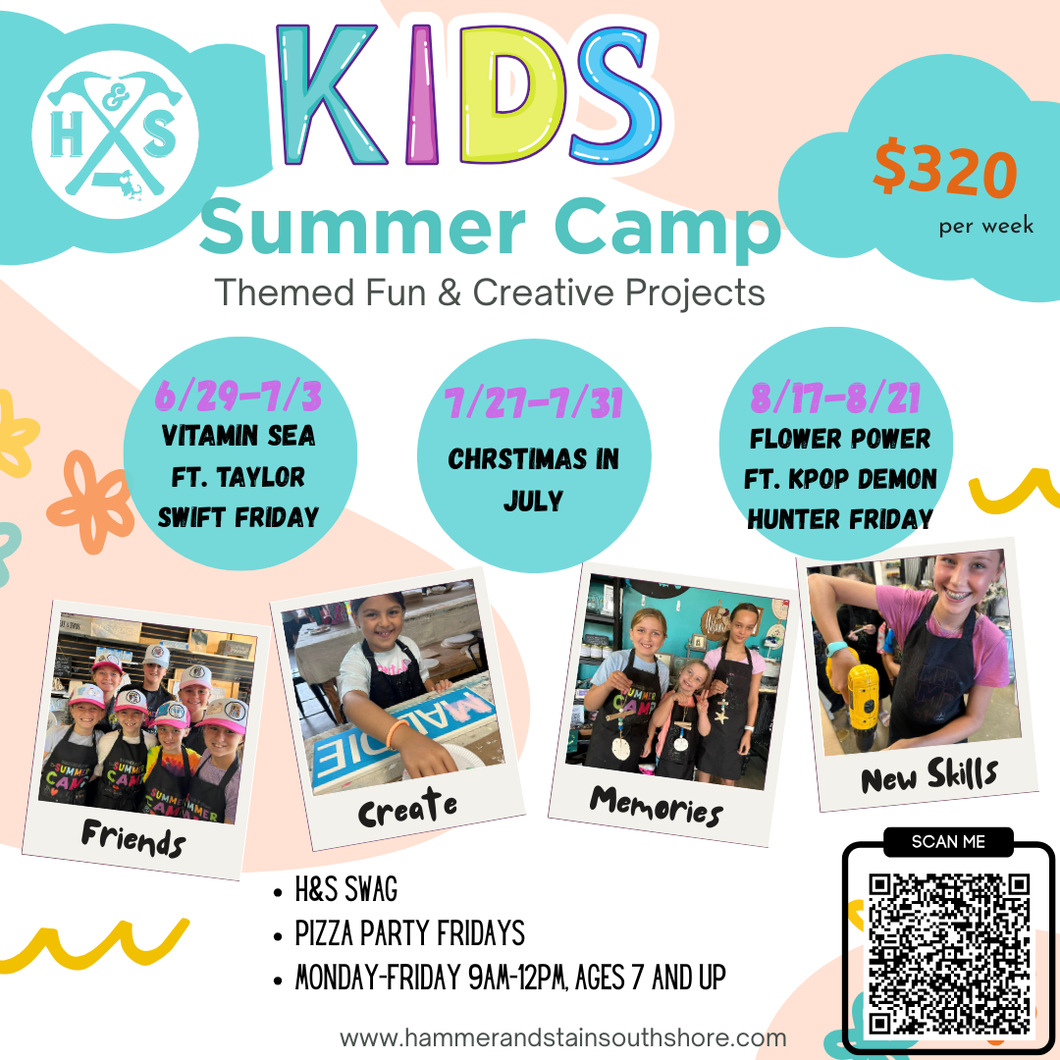 Summer Art Camp for Kids 2026 9am-12pm Ages 7 and up