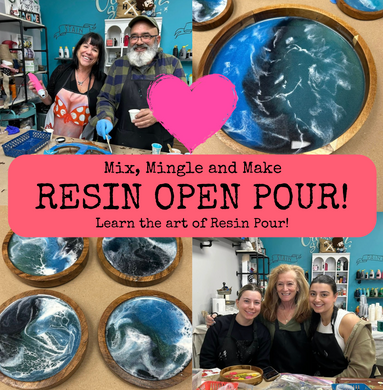 SOLD OUT 10/23/2025 Mix, Mingle and Make Resin OPEN POUR Workshop 6pm