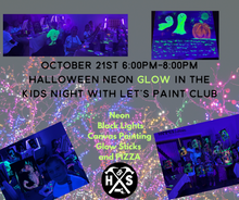 10/21/2023 Halloween NEON Glow in the Dark Kids Night (Kids ages 6 and up drop off event) 6:00pm