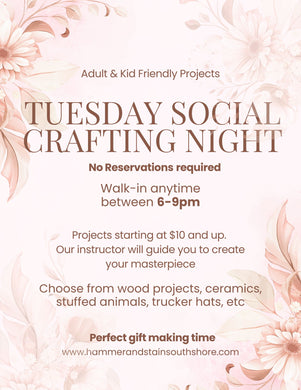 11/25/2025 (6pm-9pm) Social Crafting Hours-No Reservation needed
