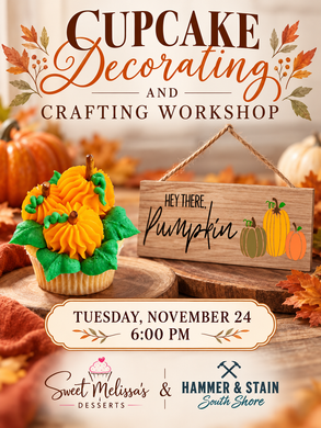 11/24/2026 (6pm) TUESDAY 🌸 Thanksgiving Petals: A Cupcake & Tray Workshop w/ Sweet Melissa's