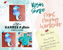 SOLD OUT 05/07/2023 Resin and Paint Pouring NEW SHAPE Workshop 2pm