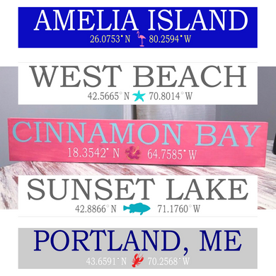 Customized Coordinates Plank Sign - 'Hammer at Home' Take Home Kit