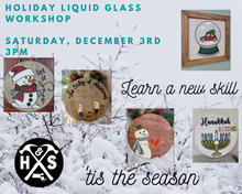 SOLD OUT 12/03/2022 Holiday Liquid Glass Projects LIMITED SPOTS 3pm