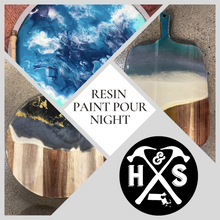 Sold Out 03/01/2023 Resin and Paint Pouring Trays and NEW Acacia Cutting Board Workshop 6:30pm LIMITED SPOTS