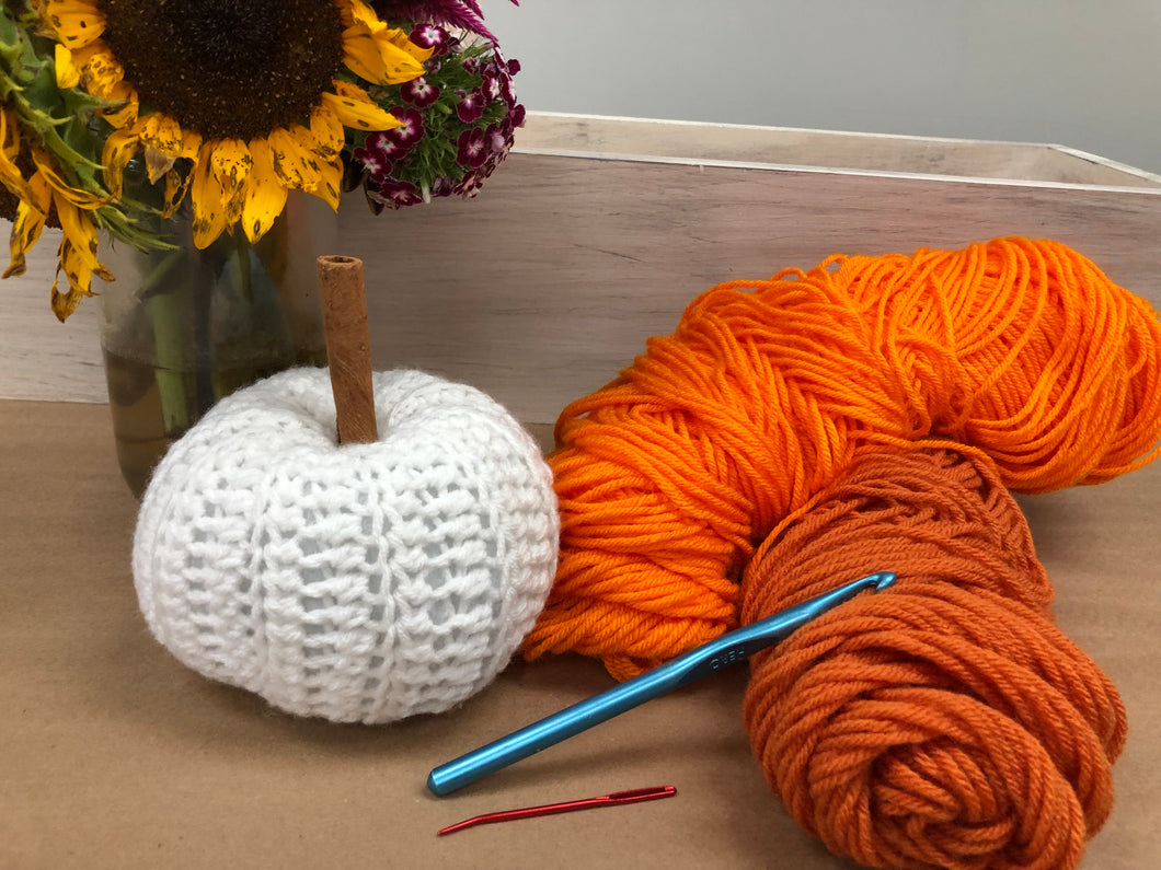 09/22/2021 First Day of Fall....Intro to Crochet, Make a Fall Pumpkin 6:30pm SOLD OUT