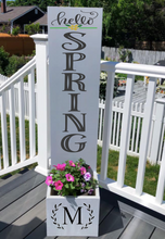 03/08/2021 Spring and Welcome 4ft Porch Planter Box $85