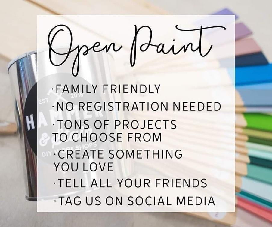 02-19-2022 Open Paint-NO REGISTRATION REQUIRED